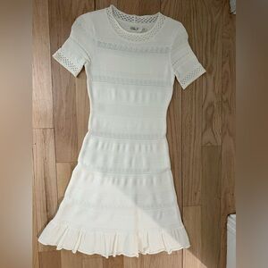 Eliza J Cream Knit Mini Dress